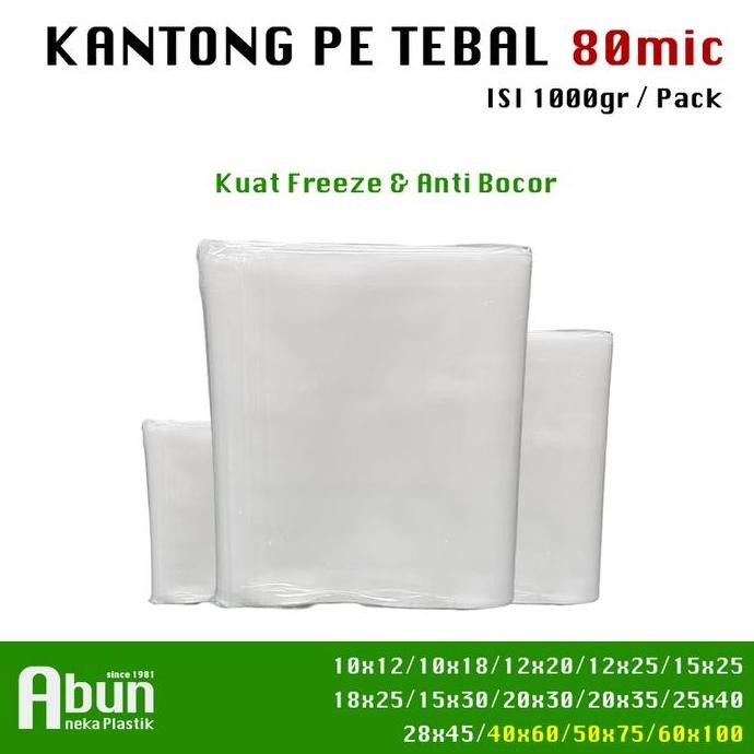 ready stock Kantong Plastik PE Tebal 80 Micron