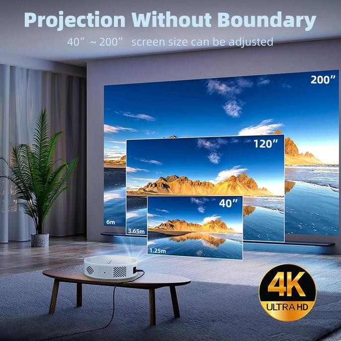 Proyektor Tripsky T269 Smart Projector 10000Lumen HD Android Proyektor