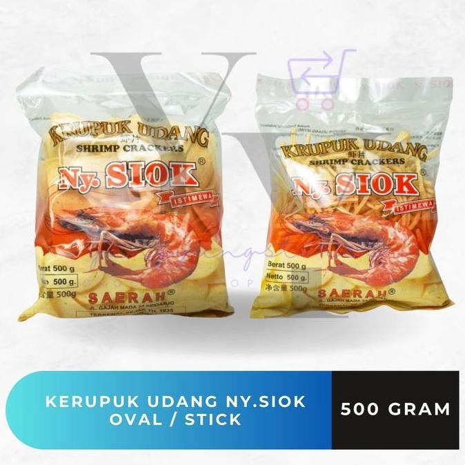 

Promo Kerupuk Udang Oval / Stik / Shrimp Crackers Ny. Siok 500 Gram