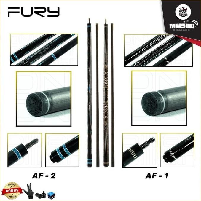 Promo Stik Billiard Fury Af 1/ Af2 Shaft Carbon-Stick Billiard Fury Carbon Shaft