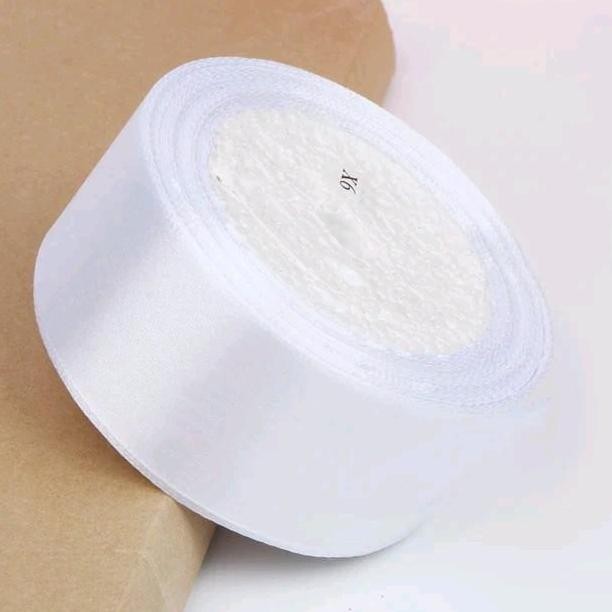 

ready stock Pita Satin 4 cm per roll / Pita Satin 1.5 in per roll Biru Hijau Kuning