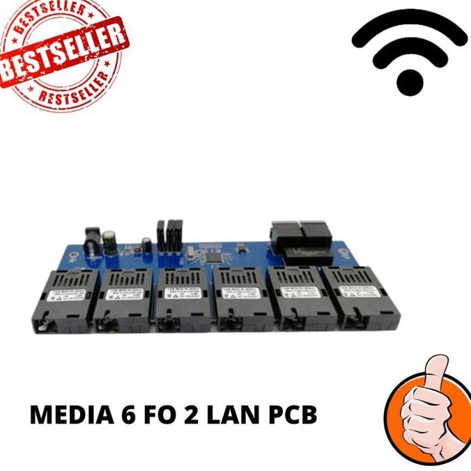 MEDIA CONVERTER 6 FO 2 LAN PCB