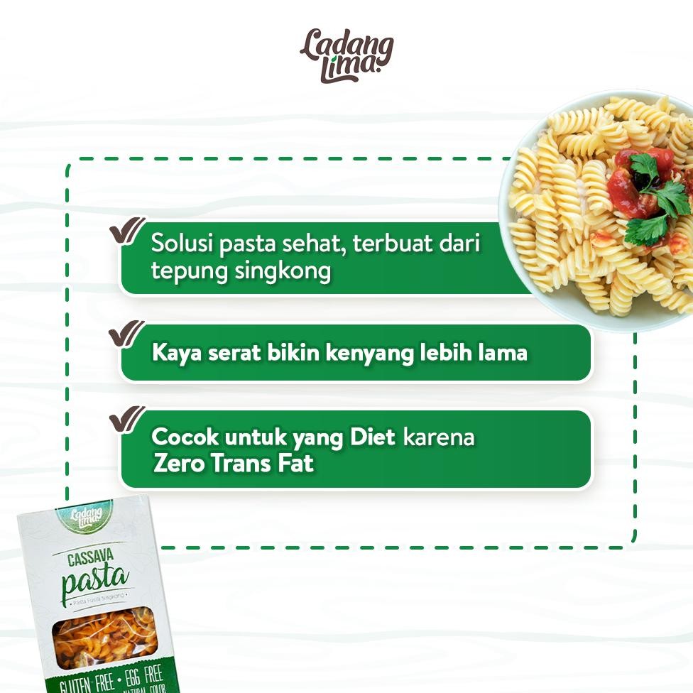 

ready Ladang Lima - Pasta Fusili 100g ( CO 10000 ) murah