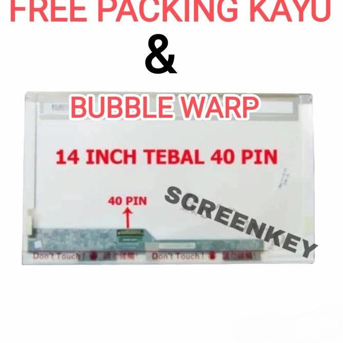 Lcd Led Layar Laptop 14 Inch 40 Pin Tebal