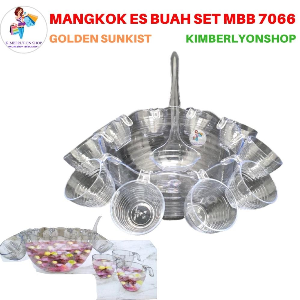 Mangkok Sop Buah Tempat Es Buah Set Gelas Golden Sunkist Ready