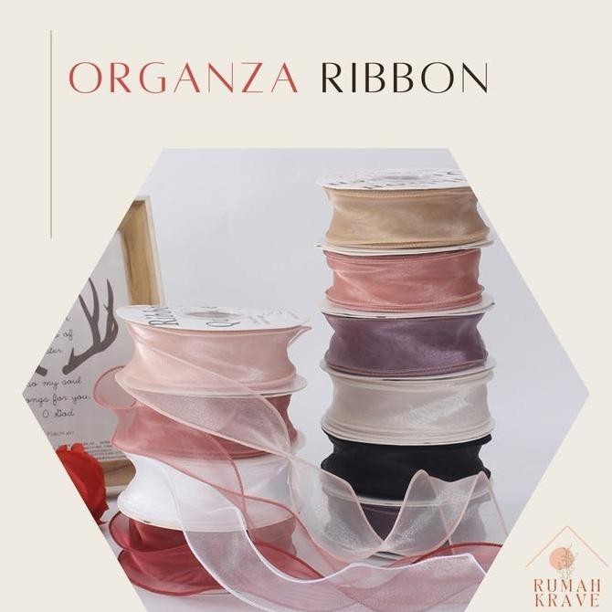 

ready stock Pita Organza Organdi Ribbon 4 cm