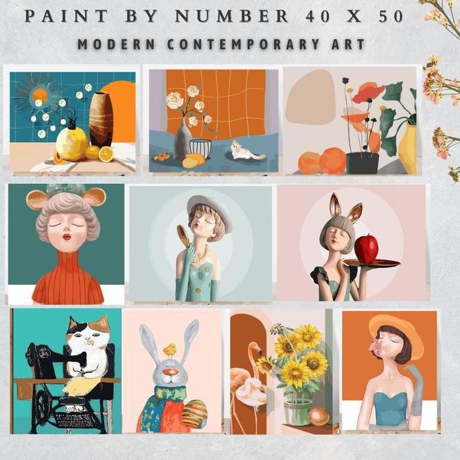 

ready [WITH FRAME] Paint By Number Set 40 x 50 cm / DIY Painting Kit Numbers Lukis Canvas 40x50cm - Melukis Nomor Angka Numbering Kanvas Art Gambar Anak Dewasa - Kids Adult