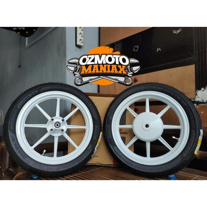 Wheel Set Velg Vrossi Vario 125 Venom Comet + Ban Pirelli Diablo Rosso