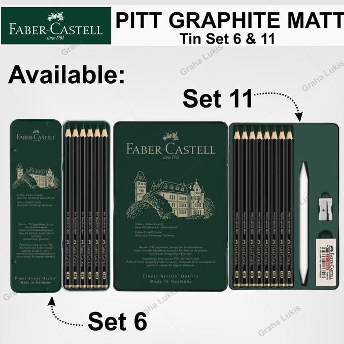 

ready FABER CASTELL Pitt Graphite Matt Tin Set 6 / Set 11