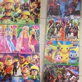 Meja Belajar Lipat Besi/Meja Belajar Anak Motif Katakter Stok