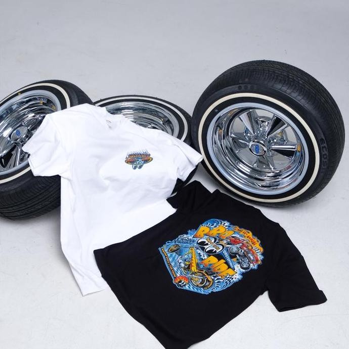 baru BBQ RIDE 11 2024 X MOONEYES T-SHIRT murah