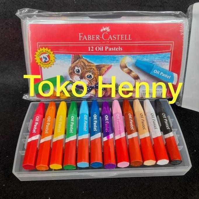 

ready Crayon Oil Pastels Faber Castell isi 12 warna