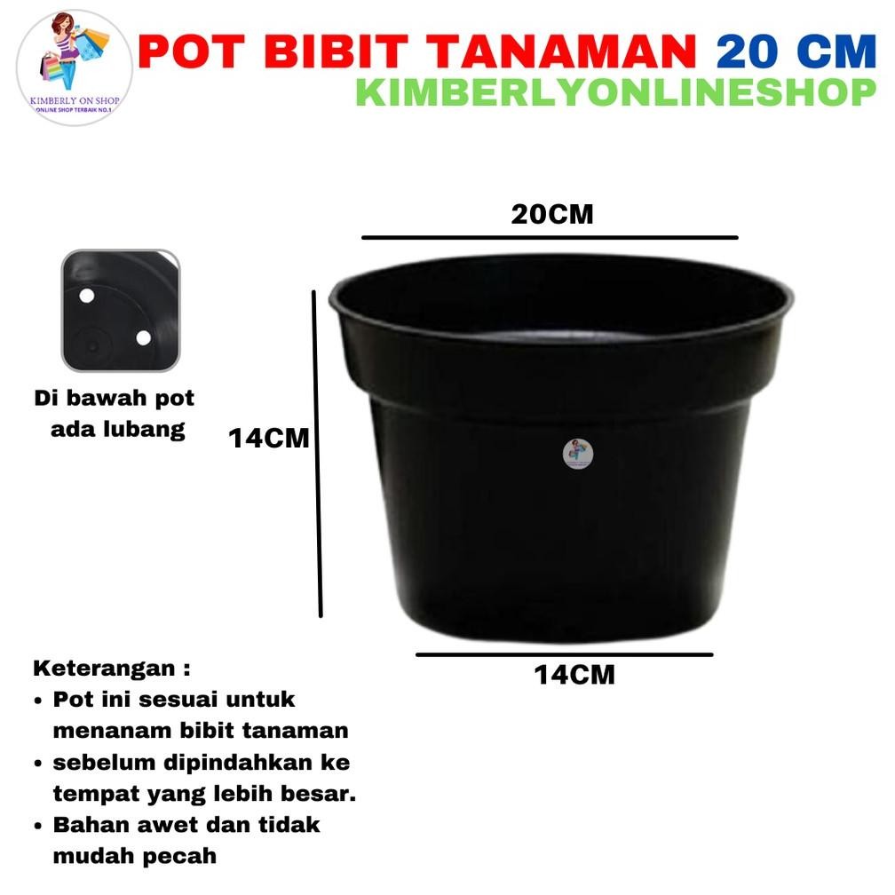Pot Bunga Plastik 20Cm / Grosir Pot Bunga Trend