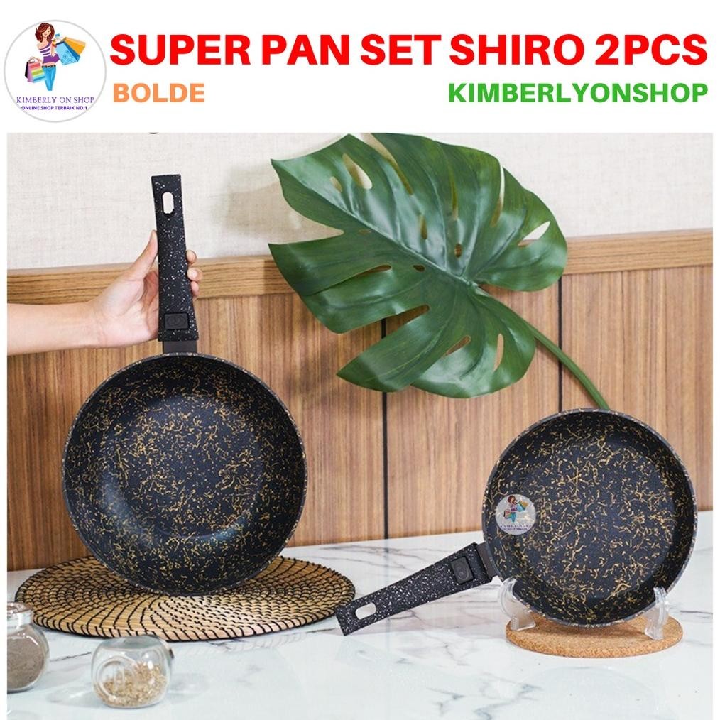 Wajan Teflon Super Pan Shiro Set 2 Pcs Bolde Trending