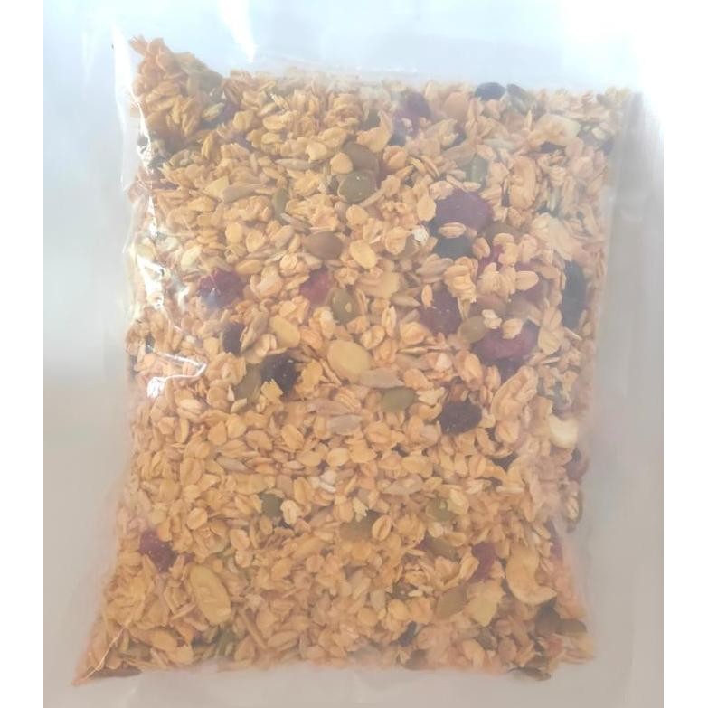 

Promo 1000Gr Granola Crispy - Crunchy Mix Roasted Oat, Slice Almond, Mede, Sunflower Seeds, Pumpkin Seeds Varian Rasa