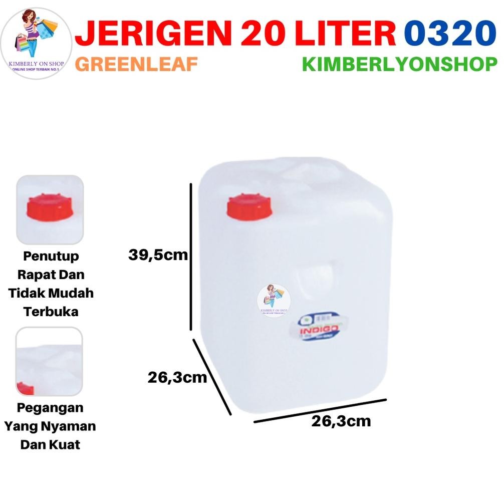 Jerigen Segi Indigo 20 Liter 0320 Green Leaf Stok