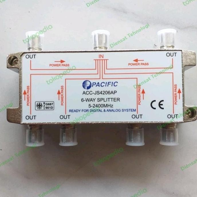 new  Splitter Spliter Pacific 6 Way