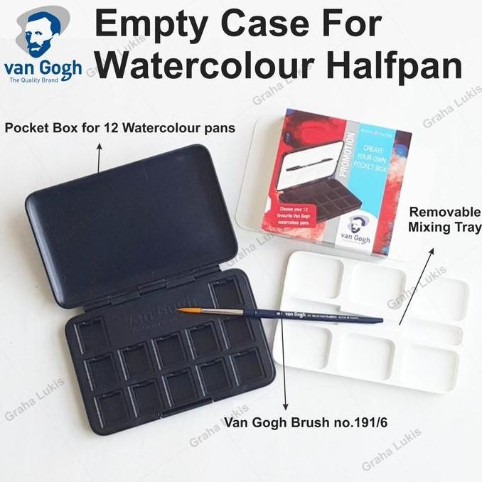 

ready Van Gogh Empty Case for Watercolour Halfpan