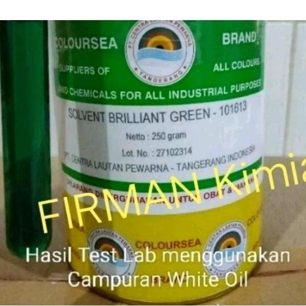 

ready Pewarna minyak hijau muda/solvent brilliant green 101613 merek Coloursea 250gr
