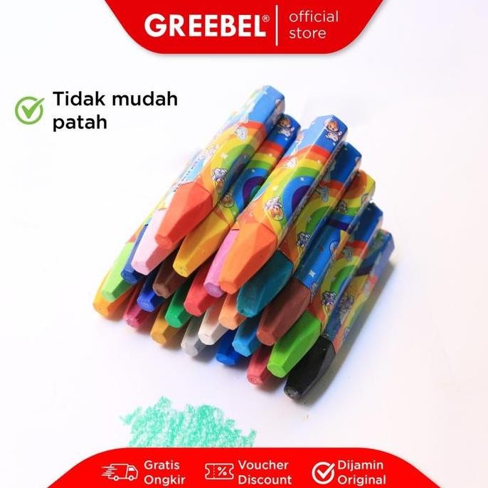 

ready Crayon 24 Warna Parko / Oil Pastel set 24 Parko Non Toxic