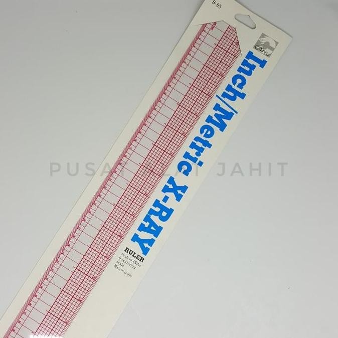 

PENGGARIS POLA JAHIT B-95 45CM QUILTING RULER METRIC SKALA PLASTIK murah