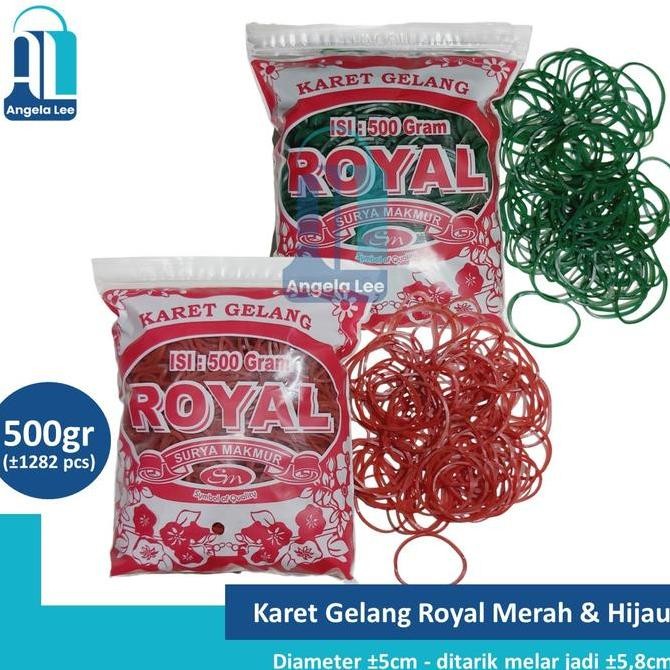 

baru !!! Karet Gelang Royal Merah Hijau @ 500Gr Dapur Makanan Ikat Uang