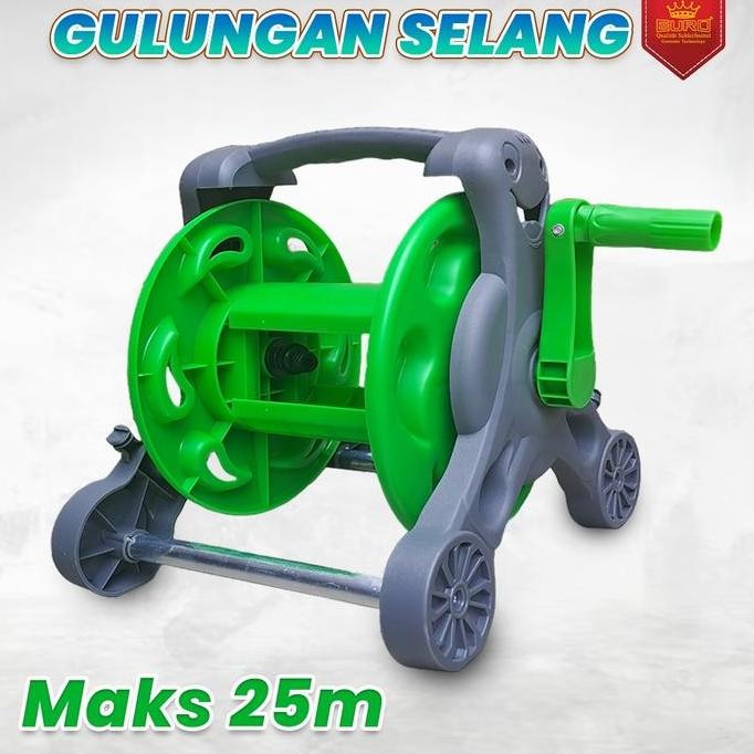 Alat Penggulung Gulung Gulungan Selang (Hose-Reel) 25m ALAT RANGKA GULUNGAN SELANG GARDEN KEBUN SELA