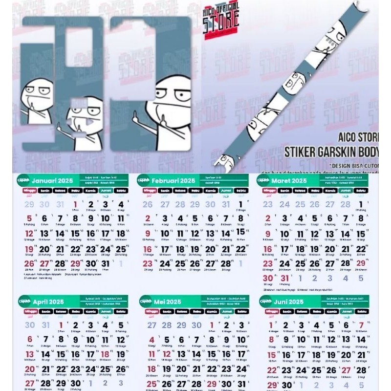 

Kalender Baru Tahun 2025 B80 27 Garskin Stiker Custom Fullbody Bisa COD