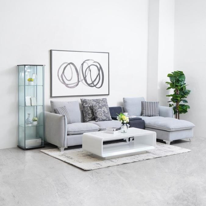 Informa Newvy Curio Lemari Pajang 4 Tingkat - Hitam Lemari Pajangan Lemari Kaca Kabinet Pajangan Dek