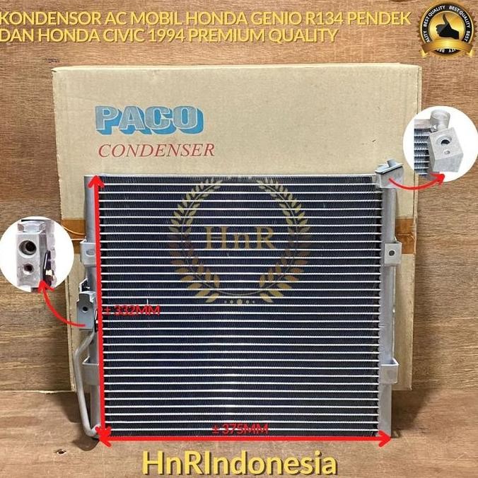 Kondensor AC Mobil Honda Genio R134 Civic 1994 Pendek CONDENSOR PREMIUM QUALITY