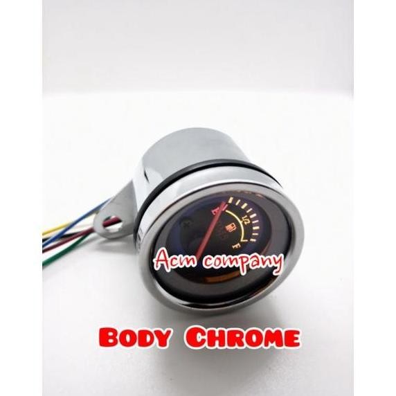 Speedometer Amper Bensin Jarum / Fuel Meter Bensin jarum bulat universal 12volt motor mobil
