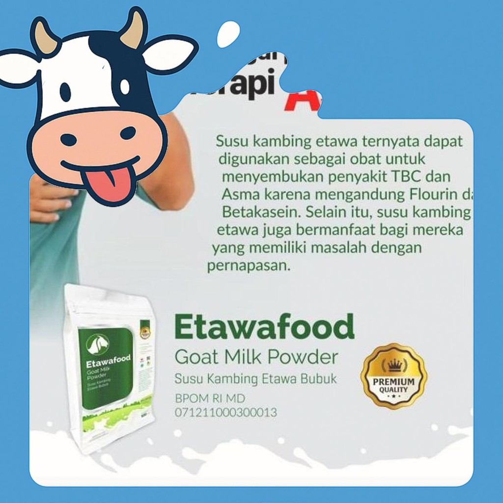 

Free Ongkir Susu Kambing Etawa Etawafood 500Gr Untuk Mengatasi Masalah Pernafasan - Dairy, Milk
