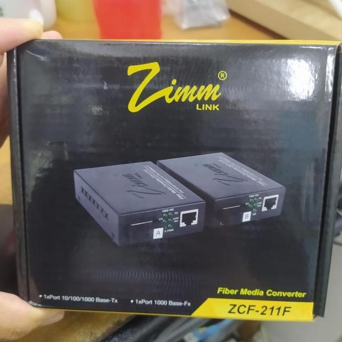 ready  ZimmLink ZCF-211F AB 10 100 1000 Mbps Gigabit Media Converter