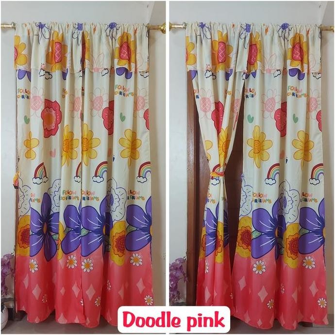 ready GORDEN SERUT PINTU / GORDEN SERUT JENDELA UKURAN 100 X 200 CM
