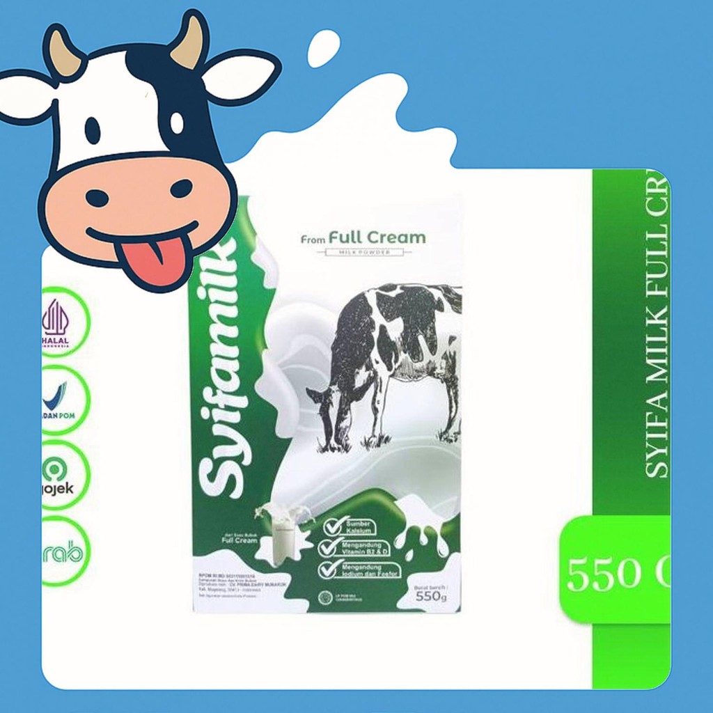 

Free Ongkir Susu Sapi Syifa Milk - Full Cream Penambah Berat Badan - 550 Gram