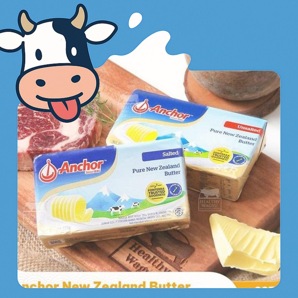 

Terbaru Anchor Butter Pure New Zealand Pats Mentega Import 227Gr