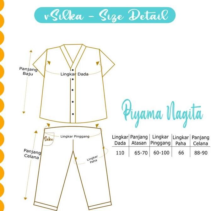 ready stock PIYAMA SET NAGITA VSILKA SETELAN BAJU TIDUR WANITA murah
