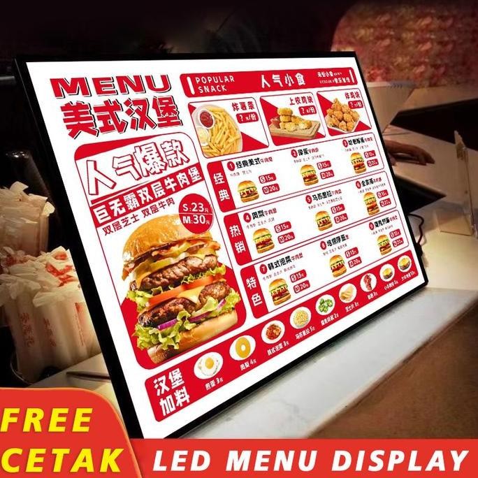 

[[ SARDOT / LED MENU DISPLAY SIZE A3 & A4 BISA POTRAIT&LANDSCAPE BEST SELLER
