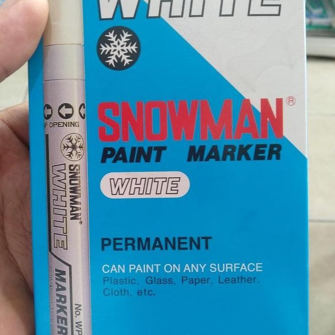 

SPIDOL SNOWMAN MARKER PERMANEN WHITE isi 12 MURAH