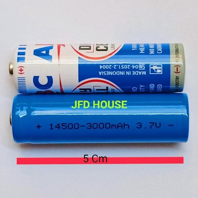 [[ HOLI / BATERAI AA CHARGER 14500 3.7V / 3,7V AA BATERAI CAS AA 3,7V 3000MAH BEST SELLER