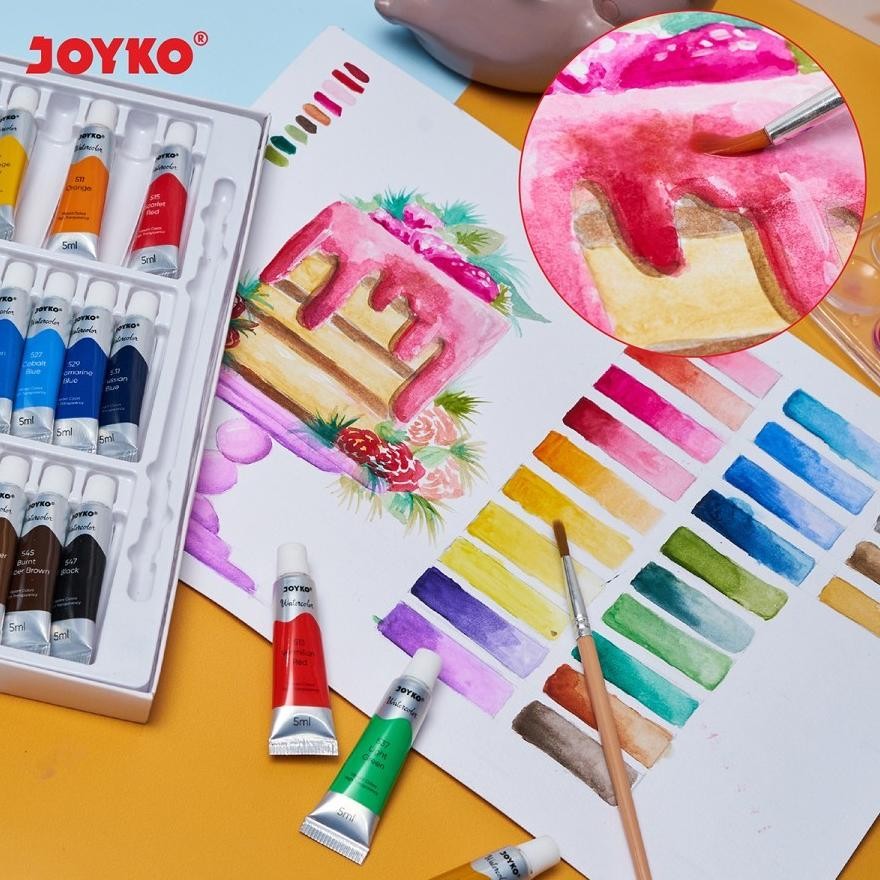 

Joyko Watercolor Set Cat Air Joyko WC-4-12 Warna Terlaris
