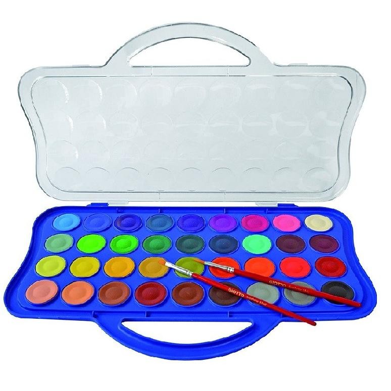 

Cat Air Giotto 12 24 36 Acquerelli Mini 23mm Watercolour Cake + Kuas Terlaris