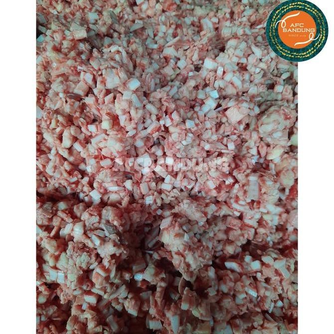 

Tulang Rangu Cincang Kasar Untuk Isian Baso Aci Tulang Lunak 500gr SHA