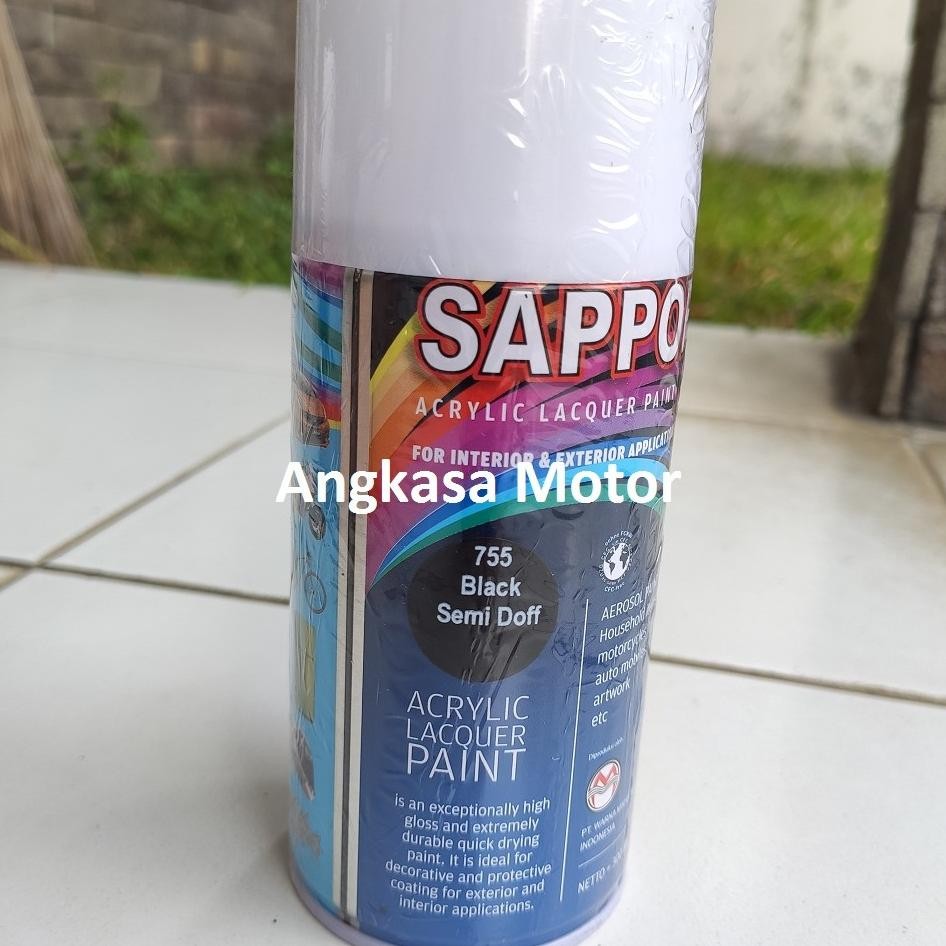

Cat Semprot BLACK SEMI DOFF 755 Hitam Sapporo Spray Pylox Pilox 300 ML Terlaris