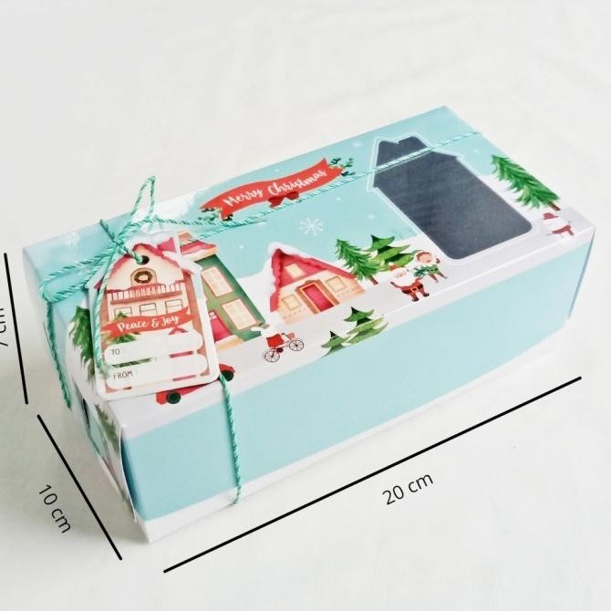 (Expert) Box Kue Kering Natal Dus Setengah Loyang Natal Kue Brownies 20x10x7 cm