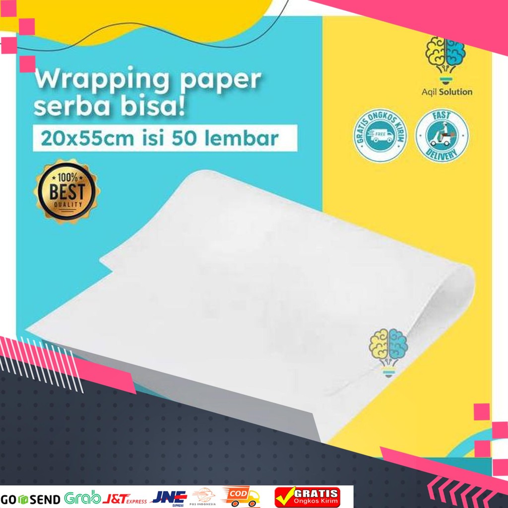 

(20x55cm= 500pcs) kertas tisu packing hampers baju sepatu tas dll diskon