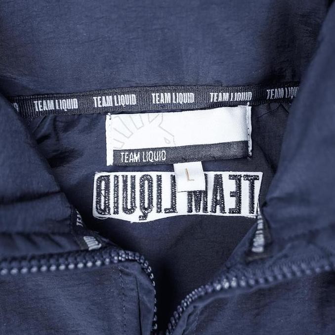 Murah Crest Half Zip Windbreaker Navy