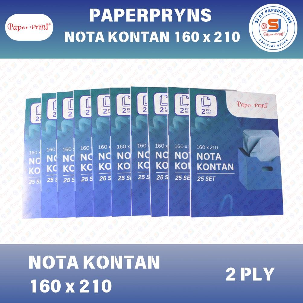 

[Set isi 10] Paperpryns Nota Kontan 160 x 210 mm 2 Ply - Ncr (25 Set) RB07
