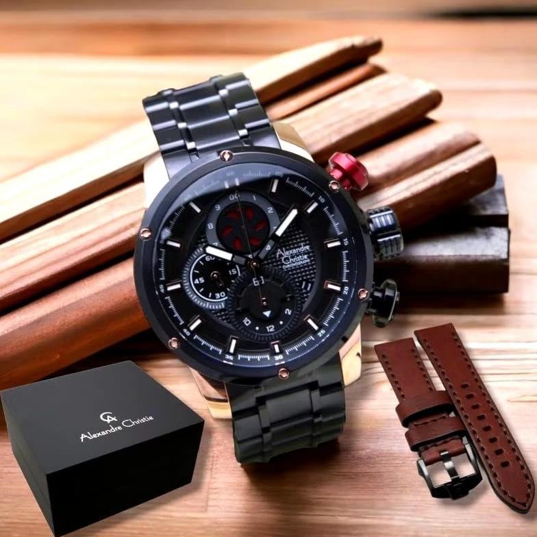 AC 6239 BOXSET Alexandre Christie AC 6239 Jam Tangan Pria AC 6239 RB