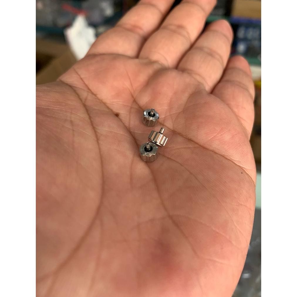 CROWN KNOP PEMUTAR STEM AS JAM TANGAN LOGO PATEK PHILIPPE SILVER RB